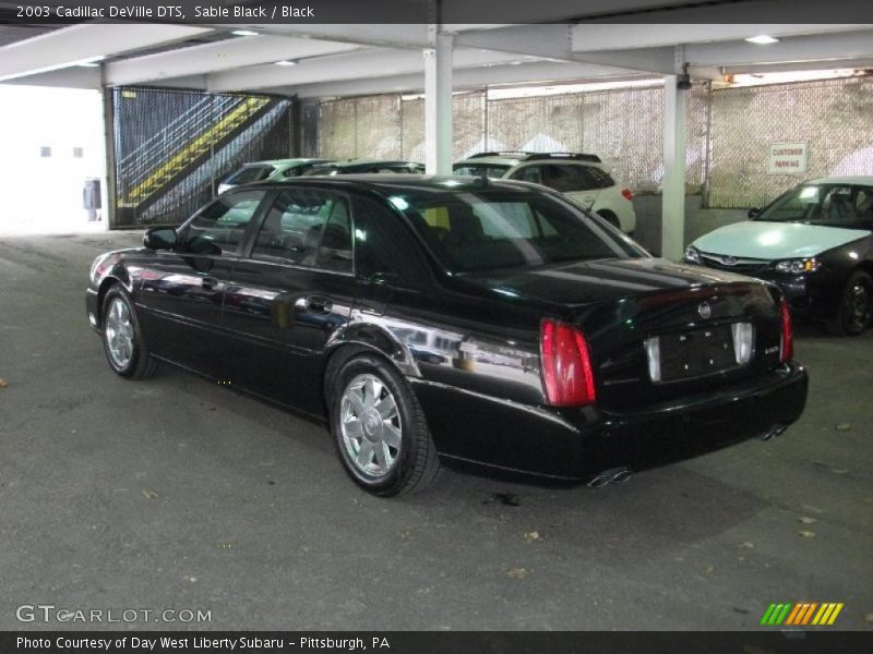 Sable Black / Black 2003 Cadillac DeVille DTS