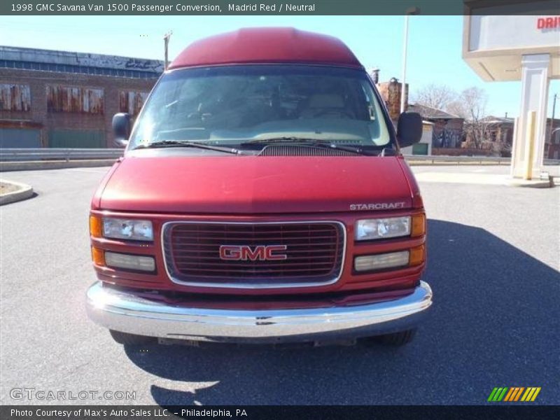Madrid Red / Neutral 1998 GMC Savana Van 1500 Passenger Conversion
