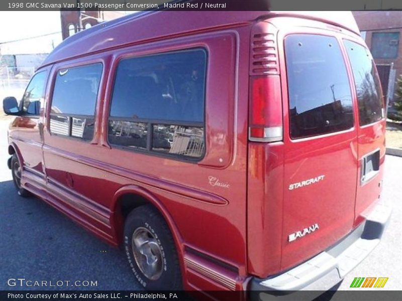 Madrid Red / Neutral 1998 GMC Savana Van 1500 Passenger Conversion