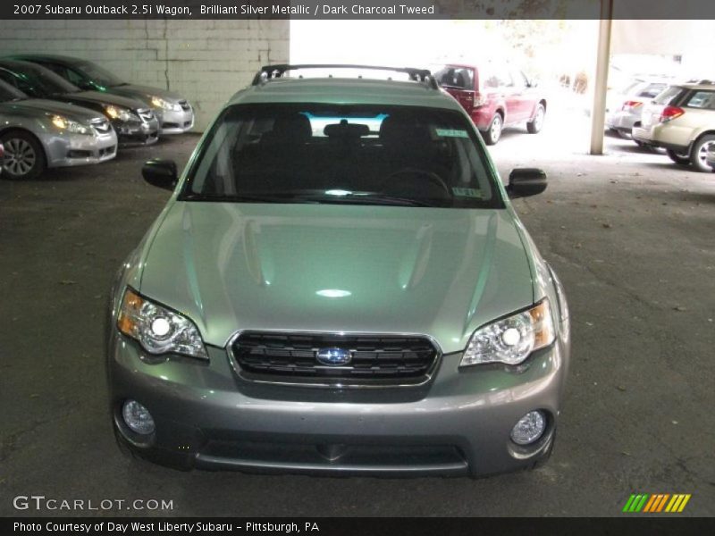Brilliant Silver Metallic / Dark Charcoal Tweed 2007 Subaru Outback 2.5i Wagon