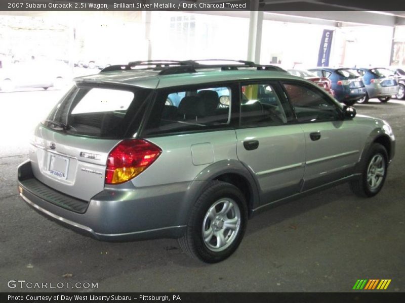 Brilliant Silver Metallic / Dark Charcoal Tweed 2007 Subaru Outback 2.5i Wagon