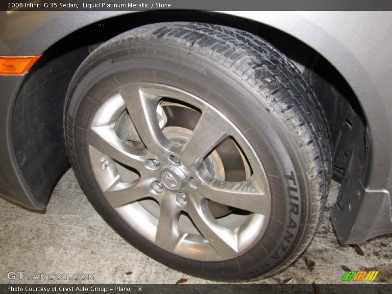 Liquid Platinum Metallic / Stone 2006 Infiniti G 35 Sedan