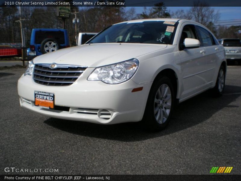 Stone White / Dark Slate Gray 2010 Chrysler Sebring Limited Sedan