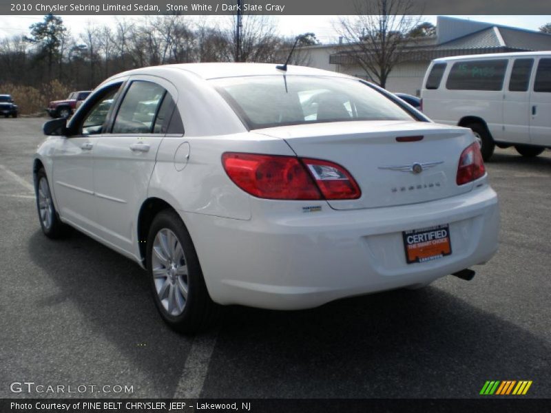 Stone White / Dark Slate Gray 2010 Chrysler Sebring Limited Sedan