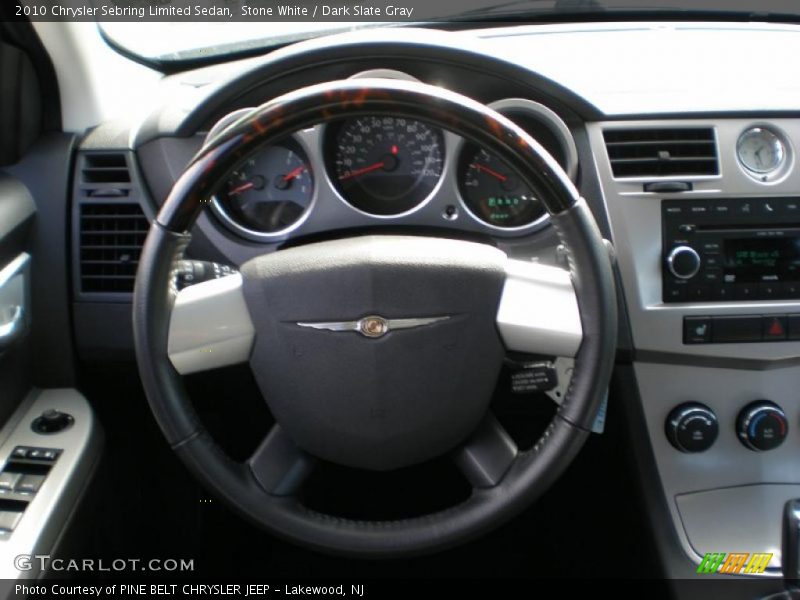 Stone White / Dark Slate Gray 2010 Chrysler Sebring Limited Sedan