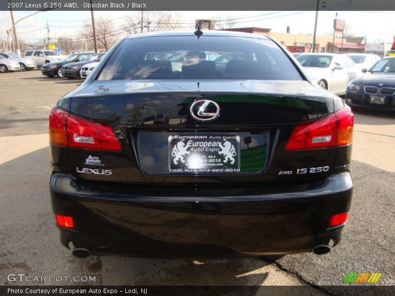 Obsidian Black / Black 2007 Lexus IS 250 AWD