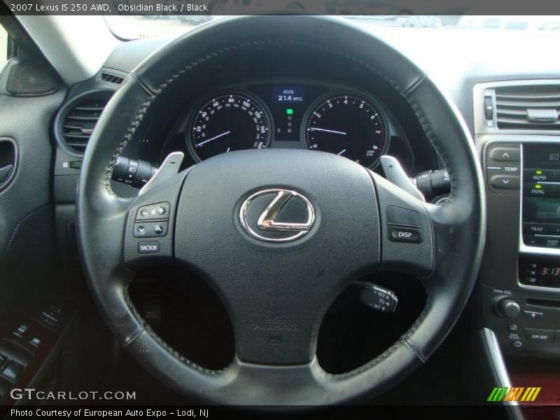 Obsidian Black / Black 2007 Lexus IS 250 AWD