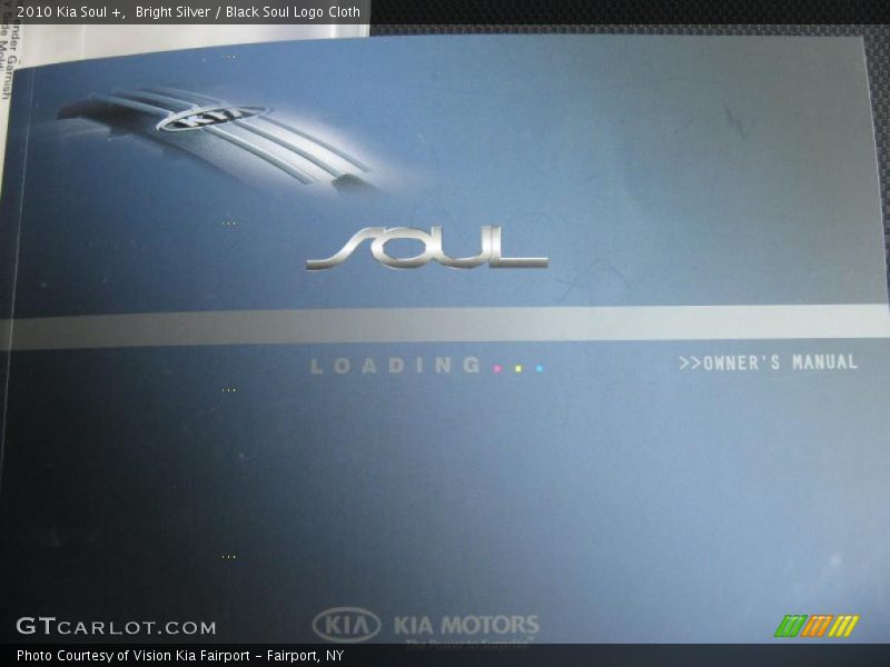 Bright Silver / Black Soul Logo Cloth 2010 Kia Soul +