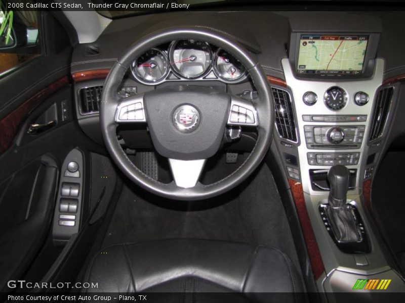 Thunder Gray Chromaflair / Ebony 2008 Cadillac CTS Sedan