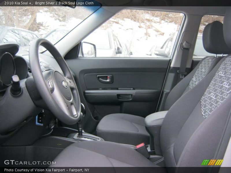 Bright Silver / Black Soul Logo Cloth 2010 Kia Soul +