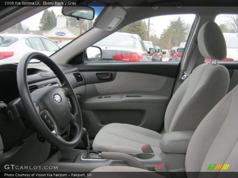 Ebony Black / Gray 2008 Kia Optima LX