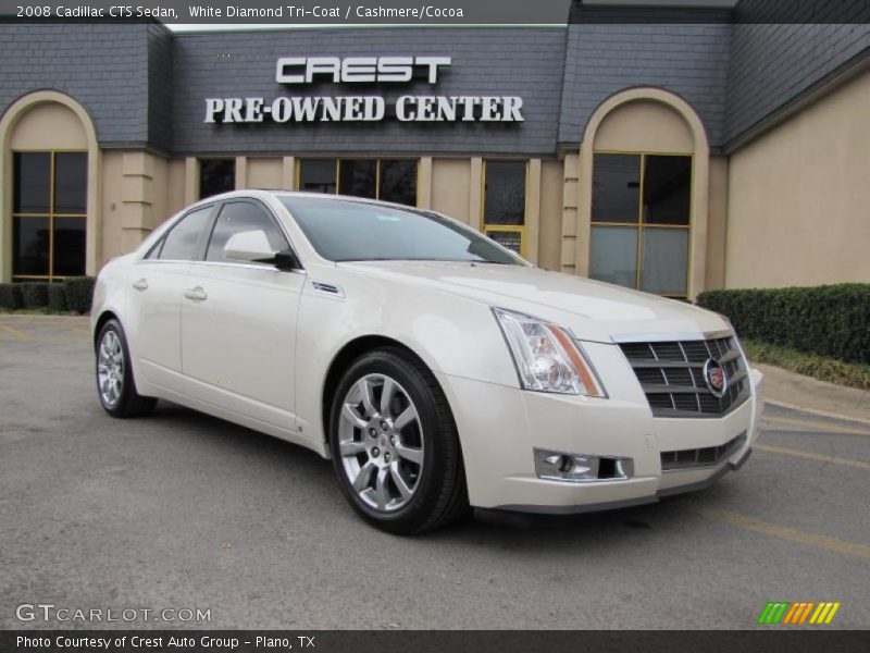 White Diamond Tri-Coat / Cashmere/Cocoa 2008 Cadillac CTS Sedan