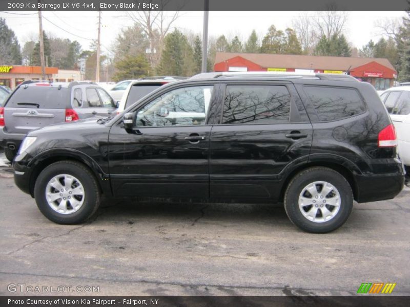 Ebony Black / Beige 2009 Kia Borrego LX V6 4x4