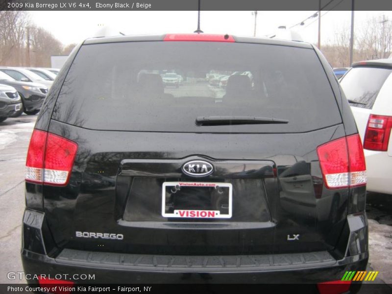 Ebony Black / Beige 2009 Kia Borrego LX V6 4x4