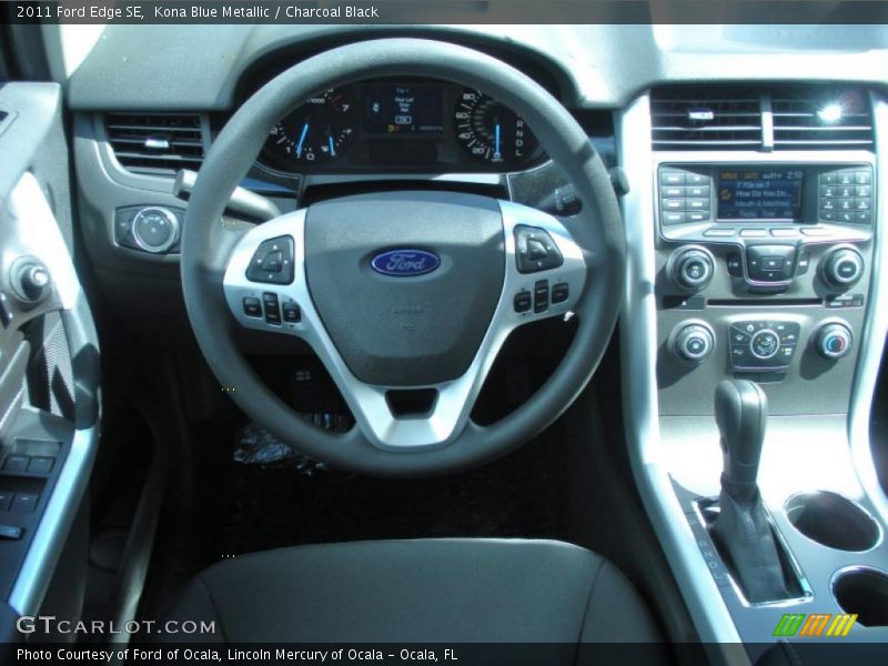 Kona Blue Metallic / Charcoal Black 2011 Ford Edge SE