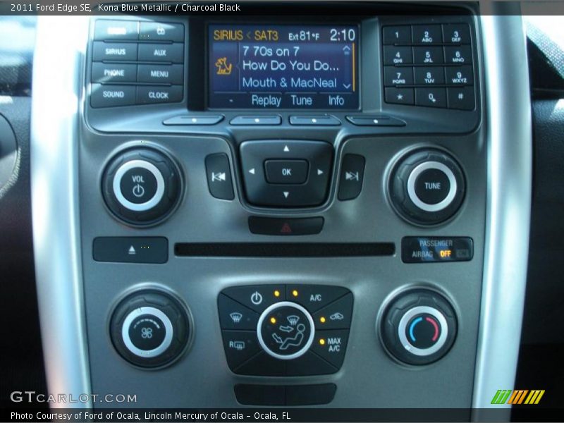 Kona Blue Metallic / Charcoal Black 2011 Ford Edge SE