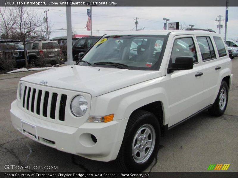 Stone White Clearcoat / Dark Slate Gray 2008 Jeep Patriot Sport