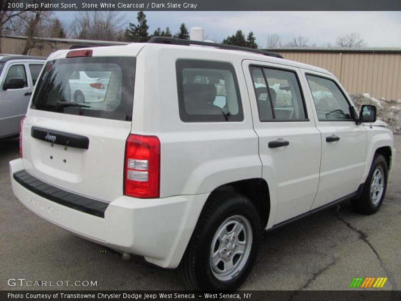 Stone White Clearcoat / Dark Slate Gray 2008 Jeep Patriot Sport
