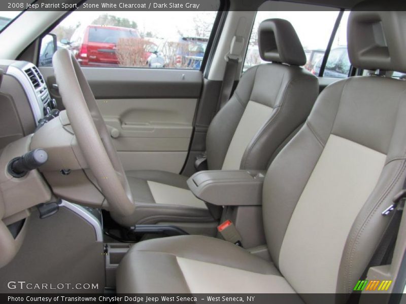 Stone White Clearcoat / Dark Slate Gray 2008 Jeep Patriot Sport