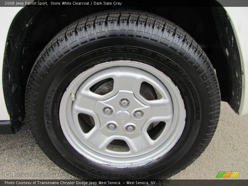 Stone White Clearcoat / Dark Slate Gray 2008 Jeep Patriot Sport