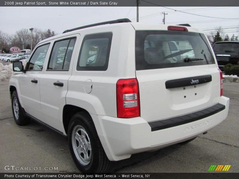 Stone White Clearcoat / Dark Slate Gray 2008 Jeep Patriot Sport