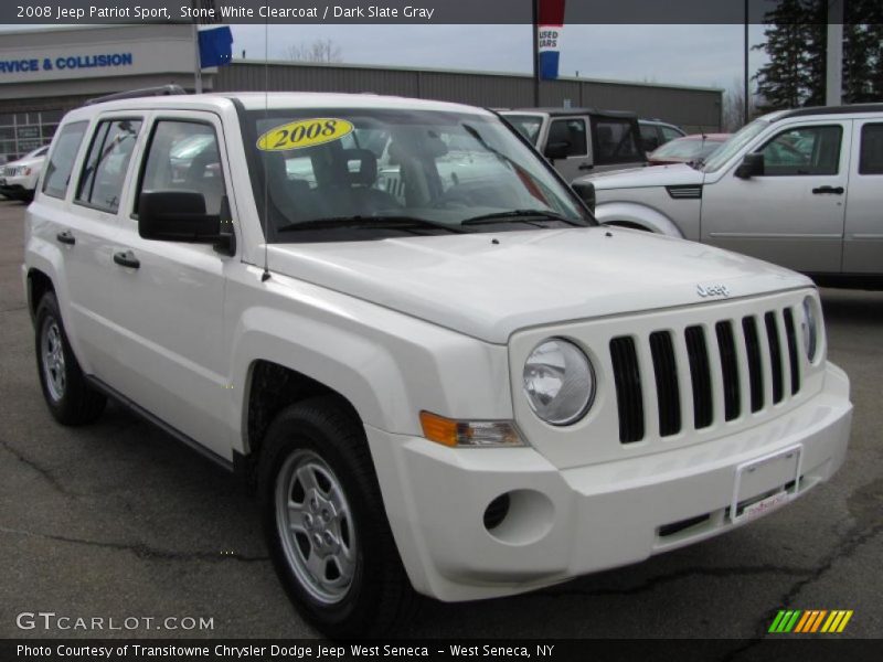 Stone White Clearcoat / Dark Slate Gray 2008 Jeep Patriot Sport