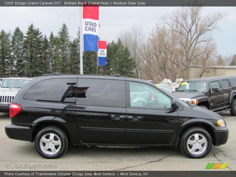 Brilliant Black Crystal Pearl / Medium Slate Gray 2005 Dodge Grand Caravan SXT