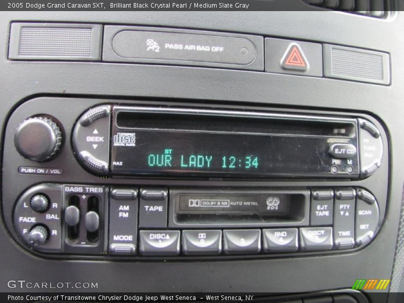 Brilliant Black Crystal Pearl / Medium Slate Gray 2005 Dodge Grand Caravan SXT