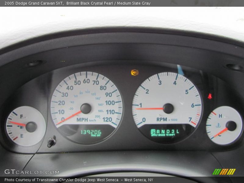 Brilliant Black Crystal Pearl / Medium Slate Gray 2005 Dodge Grand Caravan SXT