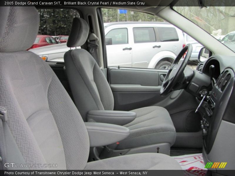 Brilliant Black Crystal Pearl / Medium Slate Gray 2005 Dodge Grand Caravan SXT