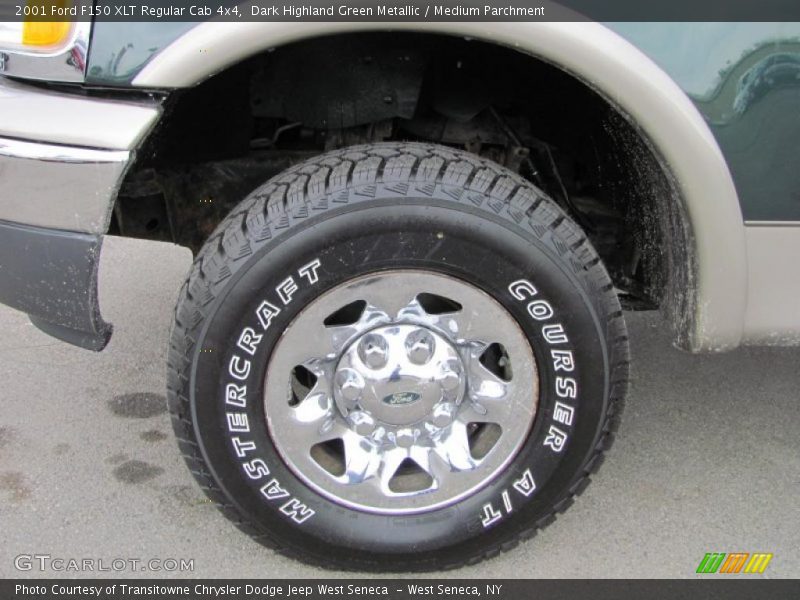 Dark Highland Green Metallic / Medium Parchment 2001 Ford F150 XLT Regular Cab 4x4