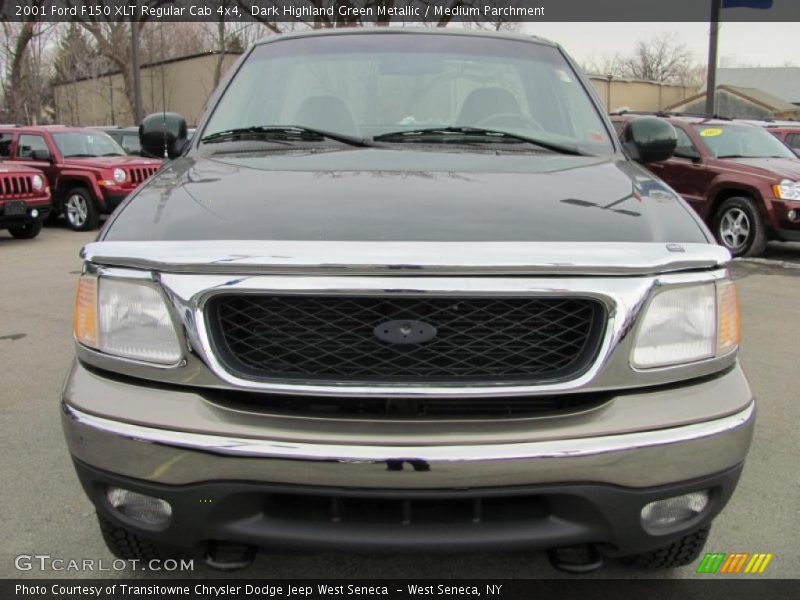 Dark Highland Green Metallic / Medium Parchment 2001 Ford F150 XLT Regular Cab 4x4