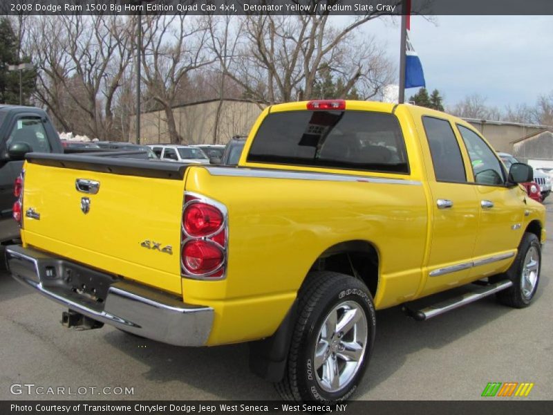 Detonator Yellow / Medium Slate Gray 2008 Dodge Ram 1500 Big Horn Edition Quad Cab 4x4