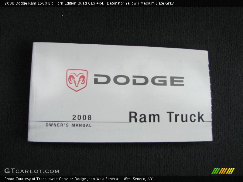 Detonator Yellow / Medium Slate Gray 2008 Dodge Ram 1500 Big Horn Edition Quad Cab 4x4