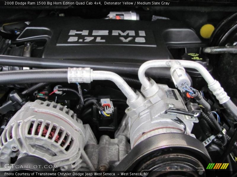 Detonator Yellow / Medium Slate Gray 2008 Dodge Ram 1500 Big Horn Edition Quad Cab 4x4