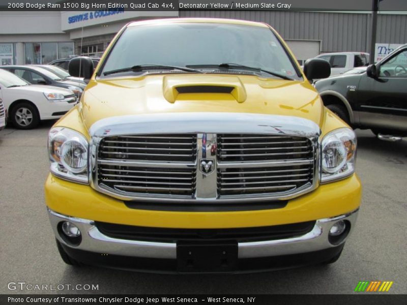 Detonator Yellow / Medium Slate Gray 2008 Dodge Ram 1500 Big Horn Edition Quad Cab 4x4