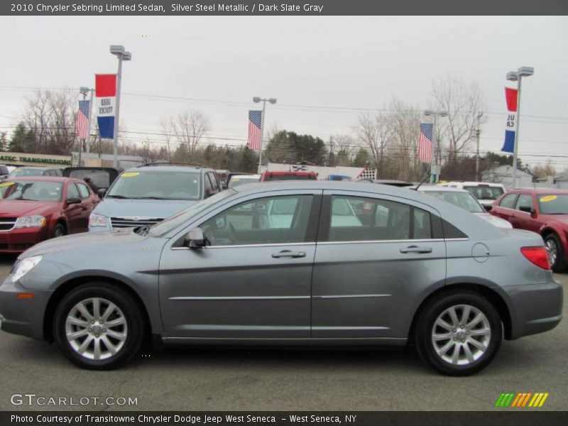 Silver Steel Metallic / Dark Slate Gray 2010 Chrysler Sebring Limited Sedan