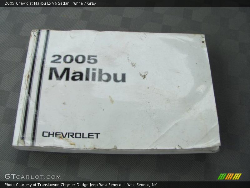 White / Gray 2005 Chevrolet Malibu LS V6 Sedan