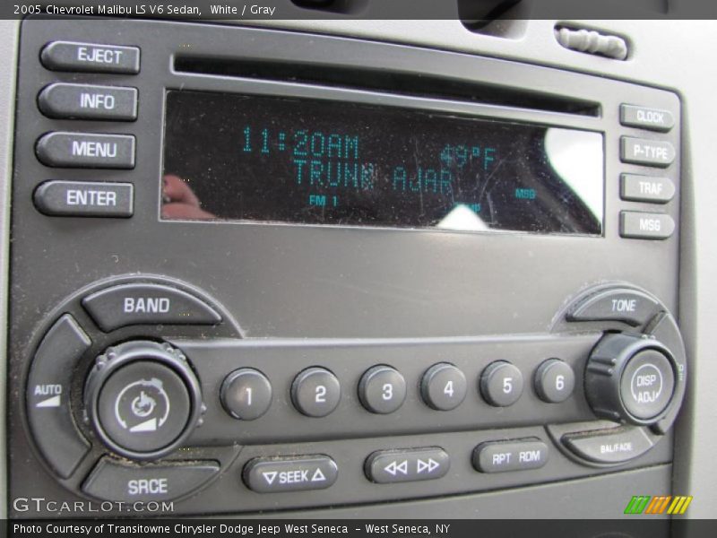 White / Gray 2005 Chevrolet Malibu LS V6 Sedan