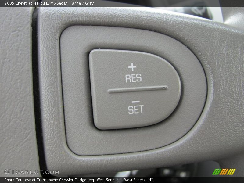 White / Gray 2005 Chevrolet Malibu LS V6 Sedan