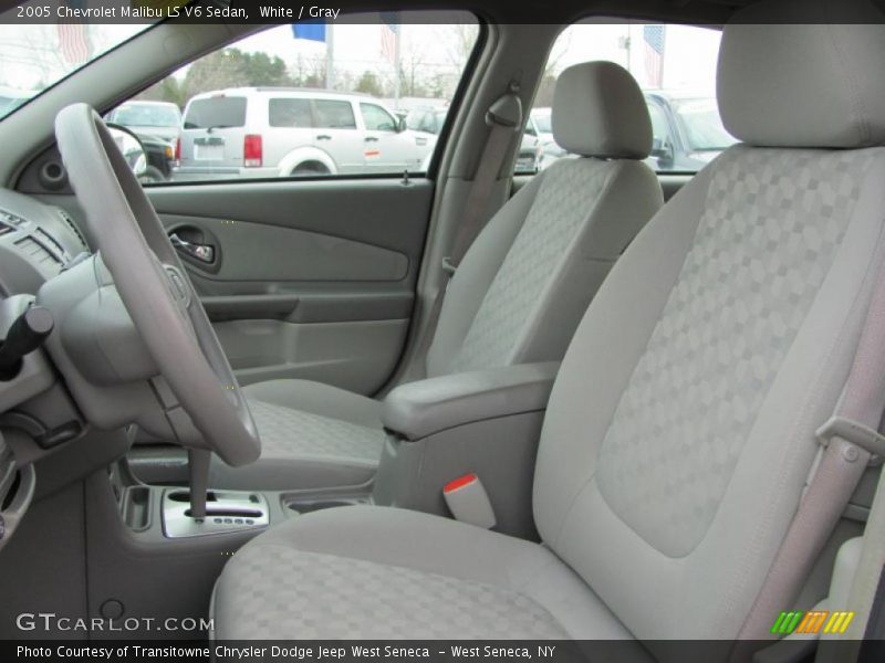 White / Gray 2005 Chevrolet Malibu LS V6 Sedan