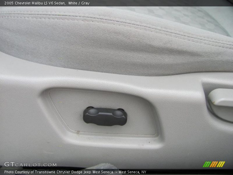 White / Gray 2005 Chevrolet Malibu LS V6 Sedan