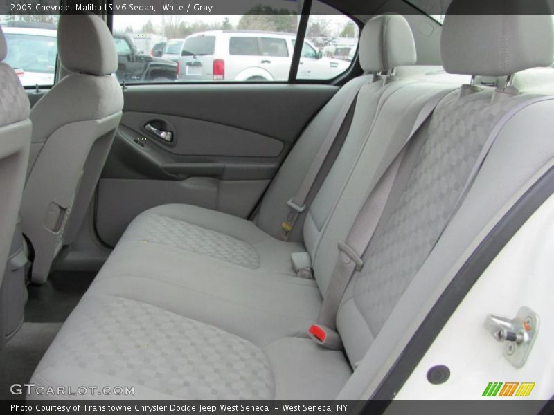 White / Gray 2005 Chevrolet Malibu LS V6 Sedan