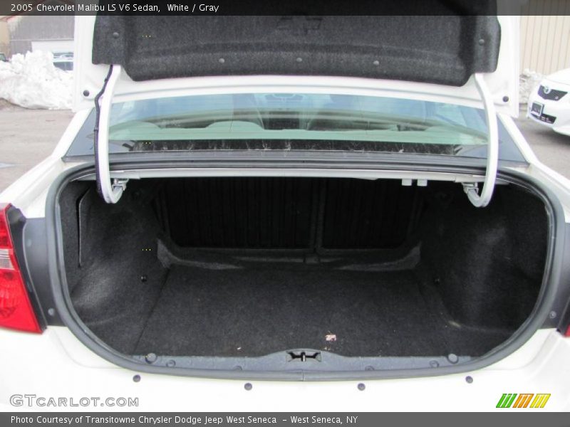 White / Gray 2005 Chevrolet Malibu LS V6 Sedan