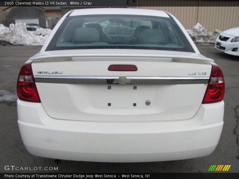 White / Gray 2005 Chevrolet Malibu LS V6 Sedan