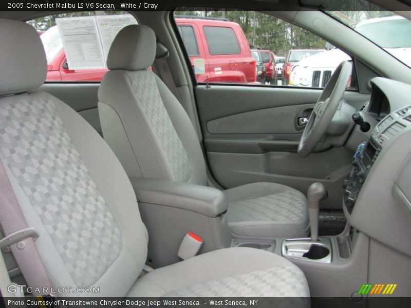White / Gray 2005 Chevrolet Malibu LS V6 Sedan
