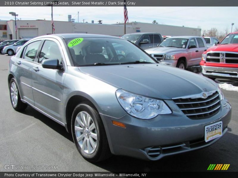 Silver Steel Metallic / Dark Slate Gray 2010 Chrysler Sebring Limited Sedan