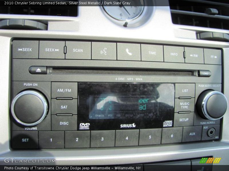 Silver Steel Metallic / Dark Slate Gray 2010 Chrysler Sebring Limited Sedan