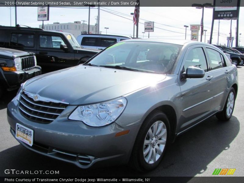 Silver Steel Metallic / Dark Slate Gray 2010 Chrysler Sebring Limited Sedan