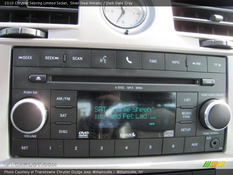 Silver Steel Metallic / Dark Slate Gray 2010 Chrysler Sebring Limited Sedan